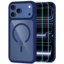 Huse si carcase iPhone 18 Pro, Kit protectie 3in1 Tech-Protect MagOne cu MagSafe + 2 folii proectie Glass Plus compatibile cu iPhone 18 Pro / 17 Pro, Deep Blue / Clear, lerato.ro