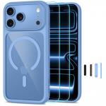 Kit protectie 3in1 Tech-Protect MagOne cu MagSafe + 2 folii proectie Glass Plus compatibile cu iPhone 18 Pro / 17 Pro, Light Blue / Clear 2 - lerato.ro