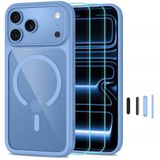 Huse si carcase iPhone 18 Pro, Kit protectie 3in1 Tech-Protect MagOne cu MagSafe + 2 folii proectie Glass Plus compatibile cu iPhone 18 Pro / 17 Pro, Light Blue / Clear, lerato.ro