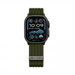 Curea Tech-Protect Nylon Sport compatibila cu Apple Watch 44/45/46/49 mm, Military Green 4 - lerato.ro