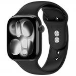 Curea Tech-Protect Silicone compatibila cu Apple Watch 8/9/10/11/12/SE/Ultra, 44/45/46/49mm, Negru 2 - lerato.ro