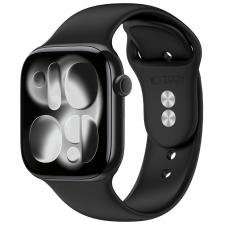 Curea Tech-Protect Silicone compatibila cu Apple Watch 8/9/10/11/12/SE/Ultra, 44/45/46/49mm, Negru