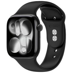 Curea Tech-Protect Silicone compatibila cu Apple Watch 8/9/10/11/12/SE/Ultra, 44/45/46/49mm, Negru