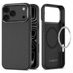 Husa Tech-Protect Ion Carbon cu MagSafe compatibila cu iPhone 18 Pro / 17 Pro, Negru / Silver  6 - lerato.ro