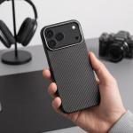 Husa Tech-Protect Ion Carbon cu MagSafe compatibila cu iPhone 18 Pro / 17 Pro, Negru / Silver  9 - lerato.ro