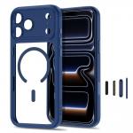 Husa Tech-Protect MagPeak cu MagSafe compatibila cu iPhone 18 Pro / 17 Pro, Deep Blue / Clear 3 - lerato.ro