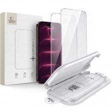 Set 2 folii sticla securizata Tech-Protect OneTouch Set, Kit montare inclus, compatibile cu iPhone 18 Pro / 17 Pro, Transparent