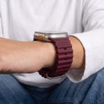 Curea Tech-Protect Iconband Pro compatibila cu Apple Watch 8/9/10/11/12/SE/Ultra, 44/45/46/49mm, Burgundy  5 - lerato.ro