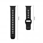 Curea Tech-Protect Silicone Line compatibila cu Apple Watch 8/9/10/11/12/SE/Ultra, 44/45/46/49mm, Negru 7 - lerato.ro