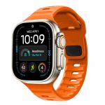 Curea Tech-Protect Silicone Line compatibila cu Apple Watch 8/9/10/11/12/SE/Ultra, 44/45/46/49mm, Portocaliu 2 - lerato.ro