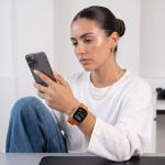 Curea Tech-Protect Silicone Line compatibila cu Apple Watch 8/9/10/11/12/SE/Ultra, 44/45/46/49mm, Portocaliu 3 - lerato.ro