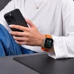 Curea Tech-Protect Silicone Line compatibila cu Apple Watch 8/9/10/11/12/SE/Ultra, 44/45/46/49mm, Portocaliu 4 - lerato.ro