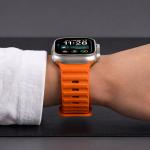 Curea Tech-Protect Silicone Line compatibila cu Apple Watch 8/9/10/11/12/SE/Ultra, 44/45/46/49mm, Portocaliu 5 - lerato.ro