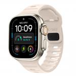 Curea Tech-Protect Silicone Line compatibila cu Apple Watch 8/9/10/11/12/SE/Ultra, 44/45/46/49mm, Bej 2 - lerato.ro
