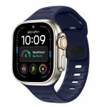 Curea Tech-Protect Silicone Line compatibila cu Apple Watch 8/9/10/11/12/SE/Ultra, 44/45/46/49mm, Navy Blue 2 - lerato.ro