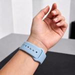 Curea Tech-Protect Silicone compatibila cu Apple Watch 8/9/10/11/12/SE, 40/41/42mm, Blue Jeans 5 - lerato.ro
