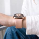 Curea Tech-Protect Silicone compatibila cu Apple Watch 8/9/10/11/12/SE/Ultra, 44/45/46/49mm, Roz 7 - lerato.ro