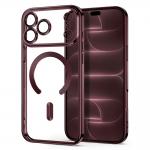 Husa Tech-Protect MagFlex cu MagSafe compatibila cu iPhone 18 Pro Max / 17 Pro Max, Burgundy / Clear 2 - lerato.ro