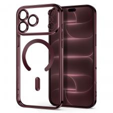 Huse si carcase iPhone 17 Pro, Husa Tech-Protect MagFlex cu MagSafe compatibila cu iPhone 18 Pro / 17 Pro, Burgundy / Clear, lerato.ro
