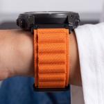 Curea Tech-Protect Nylon Pro compatibila cu Garmin Fenix 5X / 5X Plus / 6X / 6X Pro / 7X / 8 / 8 Pro / 9 / 9 Pro (51 MM), Portocaliu 7 - lerato.ro
