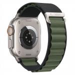 Curea Tech-Protect Nylon Pro compatibila cu Apple Watch 8/9/10/11/12/SE/Ultra, 44/45/46/49mm, Black / Olive 3 - lerato.ro