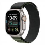 Curea Tech-Protect Nylon Pro compatibila cu Apple Watch 8/9/10/11/12/SE/Ultra, 44/45/46/49mm, Black / Olive 2 - lerato.ro