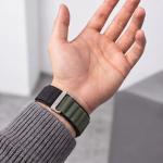 Curea Tech-Protect Nylon Pro compatibila cu Apple Watch 8/9/10/11/12/SE/Ultra, 44/45/46/49mm, Black / Olive 5 - lerato.ro