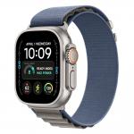 Curea Tech-Protect Nylon Pro compatibila cu Apple Watch 8/9/10/11/12/SE/Ultra, 44/45/46/49mm, Navy / Grey 2 - lerato.ro