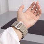 Curea Tech-Protect Nylon Pro compatibila cu Apple Watch 8/9/10/11/12/SE/Ultra, 44/45/46/49mm, Titanium / Olive 6 - lerato.ro