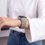 Curea Tech-Protect Nylon Pro compatibila cu Apple Watch 8/9/10/11/12/SE/Ultra, 44/45/46/49mm, Titanium / Olive 8 - lerato.ro