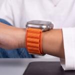 Curea Tech-Protect Nylon Pro compatibila cu Apple Watch 8/9/10/11/12/SE/Ultra, 44/45/46/49mm, Portocaliu 7 - lerato.ro
