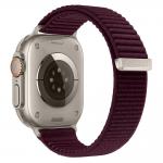Curea Tech-Protect NylonLoop compatibila cu Apple Watch 8/9/10/11/12/SE, 40/41/42mm, Burgundy 3 - lerato.ro
