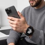 Curea Tech-Protect NylonLoop compatibila cu Apple Watch 8/9/10/11/12/SE, 40/41/42mm, Negru 4 - lerato.ro