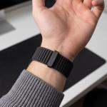 Curea Tech-Protect NylonLoop compatibila cu Apple Watch 8/9/10/11/12/SE, 40/41/42mm, Negru 5 - lerato.ro