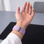 Curea Tech-Protect NylonLoop compatibila cu Apple Watch 8/9/10/11/12/SE/Ultra, 44/45/46/49mm, Violet 4 - lerato.ro