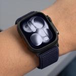 Curea Tech-Protect NylonLoop compatibila cu Apple Watch 8/9/10/11/12/SE/Ultra, 44/45/46/49mm, Navy Blue 6 - lerato.ro