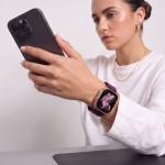 Curea Tech-Protect NylonLoop compatibila cu Apple Watch 8/9/10/11/12/SE/Ultra, 44/45/46/49mm, Burgundy 4 - lerato.ro