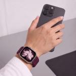 Curea Tech-Protect NylonLoop compatibila cu Apple Watch 8/9/10/11/12/SE/Ultra, 44/45/46/49mm, Burgundy 6 - lerato.ro