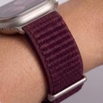 Curea Tech-Protect NylonLoop compatibila cu Apple Watch 8/9/10/11/12/SE/Ultra, 44/45/46/49mm, Burgundy 7 - lerato.ro