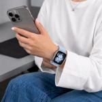 Curea Tech-Protect NylonLoop compatibila cu Apple Watch 8/9/10/11/12/SE/Ultra, 44/45/46/49mm, Baby Blue 7 - lerato.ro