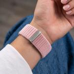 Curea Tech-Protect NylonLoop compatibila cu Apple Watch 8/9/10/11/12/SE/Ultra, 44/45/46/49mm, Roz 5 - lerato.ro