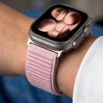 Curea Tech-Protect NylonLoop compatibila cu Apple Watch 8/9/10/11/12/SE/Ultra, 44/45/46/49mm, Roz 7 - lerato.ro