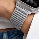 Curea Tech-Protect NylonLoop compatibila cu Apple Watch 8/9/10/11/12/SE/Ultra, 44/45/46/49mm, Light Grey 7 - lerato.ro