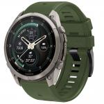 Curea Tech-Protect Silicone compatibila cu Garmin Fenix 5 / 6 / 6 Pro / 7 / 8 / 8 Pro / E / 9 / 9 Pro (47 MM), Military Green 2 - lerato.ro