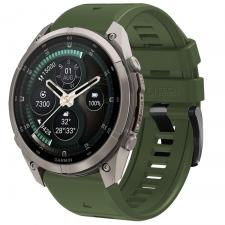 Curea Tech-Protect Silicone compatibila cu Garmin Fenix 5 / 6 / 6 Pro / 7 / 8 / 8 Pro / E / 9 / 9 Pro (47 MM), Military Green