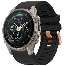 Curea Tech-Protect Silicone compatibila cu Garmin Fenix 5S / 5S Plus / 6S / 6S Pro / 7S / 8 / 9 / 9 Pro (43 MM), Negru