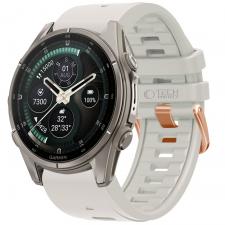 Curea Tech-Protect Silicone compatibila cu Garmin Fenix 5S / 5S Plus / 6S / 6S Pro / 7S / 8 / 9 / 9 Pro (43 MM), Light Grey