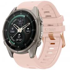 Curea Tech-Protect Silicone compatibila cu Garmin Fenix 5S / 5S Plus / 6S / 6S Pro / 7S / 8 / 9 / 9 Pro (43 MM), Roz