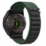 Curea Tech-Protect Nylon Pro compatibila cu Garmin Fenix 5X / 5X Plus / 6X / 6X Pro / 7X / 8 / 8 Pro / 9 / 9 Pro (51 MM), Negru / Verde 3 - lerato.ro