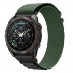 Curea Tech-Protect Nylon Pro compatibila cu Garmin Fenix 5X / 5X Plus / 6X / 6X Pro / 7X / 8 / 8 Pro / 9 / 9 Pro (51 MM), Negru / Verde 2 - lerato.ro